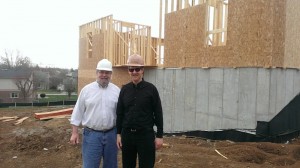 April 2014 Father Justin with Architect Tom Smith